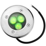 Foco LED de suelo de 3W 90mm. Luz de color verde - NF03400 - 02