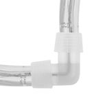 Conector tubo-tubo en forma de L de 2 pin para cables de 1 cm de diámetro con protectores y fundas termoretráctiles - NL07400 - 02