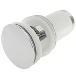 Válvula de desagüe 9cm. Tapón para lavabo y baño universal G1-1/4 cromado redondeado - KS10400 - 03