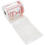 Rollo bobina de 500 etiquetas adhesivas para envíos de paquetes frágiles 79x108mm - SD01300 - 04