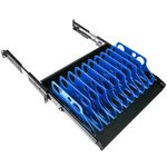 Estantería extraible para armario rack 19" con 10 divisiones para ordenador portátil o tablet 350 mm - RB02101 - 05