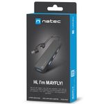 Hub USB tipo A 3.0 de 4 puertos negro Natec Moth NHU-1342 - NT39000 - 06