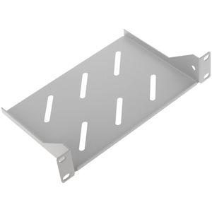 Bandeja para armario rack 10" fijación frontal 1U profundidad de 150mm en color blanco