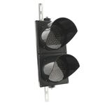 Semáforo para interior y exterior IP65 negro de 2 x 200mm de 220V con luces LED verde y roja - SM04100 - 08