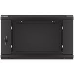 Armario Rack mural 19" 6U F600 600x600x379mm pared desmontado DIY negro Lanberg - WK36400 - 08