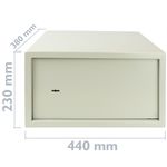 Caja fuerte de seguridad de acero y con llaves 44 x 38 x 23 cm beige - BY01400 - 02