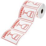 Rollo bobina de 500 etiquetas adhesivas para envíos de paquetes frágiles 79x108mm - SD01300 - 03
