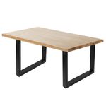 Pies rectangulares para mesa. Patas en acero negro 680 x 80 x 710 mm 2-pack, base 680 x 80 mm - IP01300 - 04