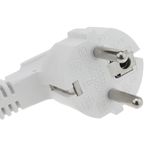 Cable de alimentación IEC-60320 blanco C13 SCHUKO-macho 3m - CH08200 - 05