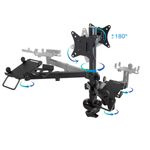 Soporte de mesa ajustable para 2 pantallas y 2 TPV de 17" - 32" VESA 75x75 y 100x100 - TQ29900 - 05