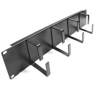 Panel guíacables para armario rack 19" 2U con 4 anillas para gestión de cables
