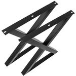 Pies en 'X' para mesa. Patas en acero negro 590 x 50 x 710 mm 2-pack - IP00400 - 09