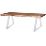 Pies rectangulares para mesita y banqueta. Patas en acero blanca 300 x 80 x 430 mm 2-pack - IP03300 - 05