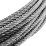Cable de acero inoxidable 7x19 de 6,0 mm. Bobina de 100 m. Recubierto de plástico transparente - NY03000 - 07