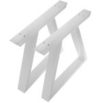 Pies rectangulares para mesita y banqueta. Patas en acero blanca 300 x 80 x 430 mm 2-pack - IP03300 - 08
