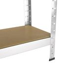 Estanteria metálica galvanizada para almacenar de 5 baldas de madera 90x30x180 cm - IH00600 - 09