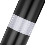 Pilona bolardo de acero con base clavada removible 76x600mm de color negro - SQ00800 - 09
