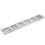 Canaleta de desagüe 60x10cm con rejilla en acero inoxidable mate - KS42400 - 01