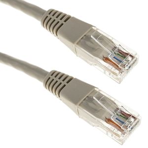 Cable de red ethernet Cat. 5e UTP de 15 m de color gris