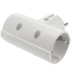 Multiplicador de clavija enchufe schuko doble de color blanco - IA09100 - 02
