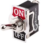 Interruptor basculante tipo palanca plateado SPST 2 pin 10A 15A - TG12800 - 02