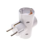 Multiplicador de clavija enchufe schuko triple de color blanco - IA09200 - 05
