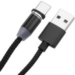 Cable de Carga 2 en 1 USB-A 2.0 macho a conectores USB-C y Micro USB magnéticos 1 m trenzado - UH10100 - 06