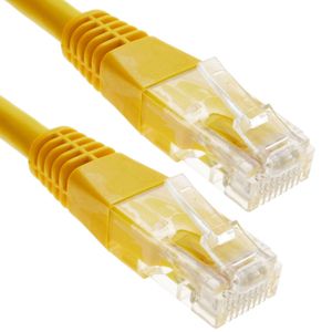 Cable de red ethernet Cat. 6 UTP de 15 m de color amarillo