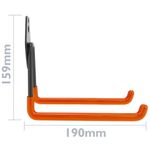 Pack 2 ganchos multiusos 65 x 159 x 190 mm - KI01300 - 02