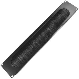 Panel pasacables guíacables para armario rack 19" 2U con cepillo para gestión de cables