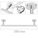 Toallero barra para pared cromado 350x60x76mm modelo Paddy - KS31800 - 02