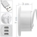 Concentrador de 3 puertos USB 2.0 para escritorio blanco - US04000 - 02