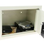 Caja fuerte de seguridad de acero y con llaves 35 x 25 x 25 cm beige - BY01100 - 07