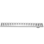 Canaleta de desagüe 60x7.5cm con rejilla en acero inoxidable mate - S094100 - 10