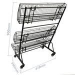 Expositor de fruta y verdura para tienda. Exhibidor con ruedas de 3 niveles reacondicionado - SA0S100 - 03