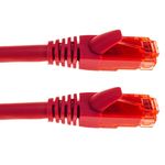 Cable de red ethernet Cat. 6a UTP de 0,5 m de color rojo ultra flexible - LJ10100 - 05