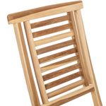 Silla plegable para jardín exterior de madera de teca certificada - S053100 - 06