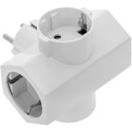 Multiplicador de clavija enchufe schuko cuádruple de color blanco - IA09600 - 02