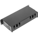 Patch Panel de fibra Óptica 2U negro de 48 SC Simplex o 48 LC duplex - FQ00700 - 03
