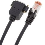 Cable extensor S/FTP Cat. 6 LSZH para fijación a panel macho a hembra negro de 5 m - RJ09000 - 04