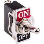 Interruptor basculante tipo palanca plateado SPST 2 pin 10A 15A - TG12800 - 01