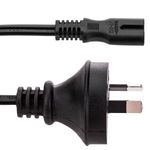 Cable eléctrico AU AS/NZS-3112-1 a IEC-60320-C7 de 1.8m negro - CL04800 - 04