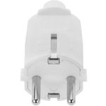 Clavija enchufe schuko recto macho blanco - CM04100 - 04