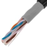 Bobina de cable de red ethernet Cat. 6 UTP de 100 m rígido de color negro para exterior - LM09300 - 07