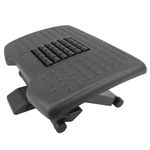 Reposapiés con plataforma ajustable de plástico negro con efecto masaje 455 x 330 mm 3 niveles - AG01200 - 01