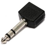 Duplicador audio estéreo TRS 1xjack 6.3mm macho a 2xjack 3.5mm hembra - AY02800 - 02