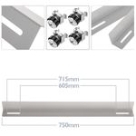 Guías laterales fijas de soporte para armario rack 19 blanco 750mm - WT02500 - 02