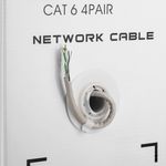 Bobina de cable de red ethernet Cat. 6 UTP de 305 m flexible de color gris - LM02400 - 06