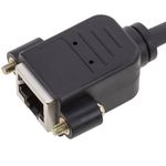 Cable extensor S/FTP Cat. 6 LSZH para fijación a panel macho a hembra negro de 1 m - RJ08700 - 07