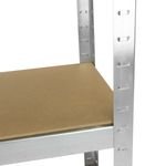 Estanteria metálica galvanizada para almacenar de 5 baldas de madera 90x30x180 cm - IH00600 - 08